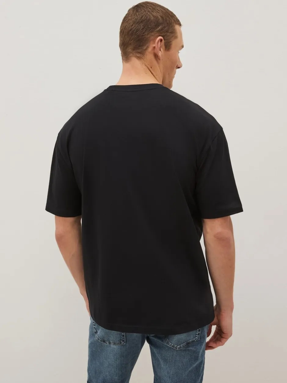 T-Shirts En Hemden*Next Zwart - Relaxed fit - Essentieel katoenen T-shirt met ronde hals