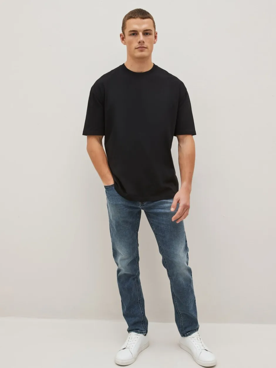 T-Shirts En Hemden*Next Zwart - Relaxed fit - Essentieel katoenen T-shirt met ronde hals