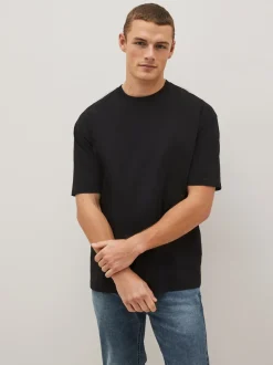 T-Shirts En Hemden*Next Zwart - Relaxed fit - Essentieel katoenen T-shirt met ronde hals