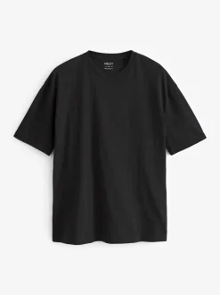 T-Shirts En Hemden*Next Zwart - Relaxed fit - Essentieel katoenen T-shirt met ronde hals
