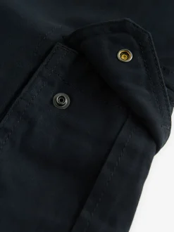 Broeken En Chino's|Next - Relaxed fit - Katoenen cargostretchbroek Zwart