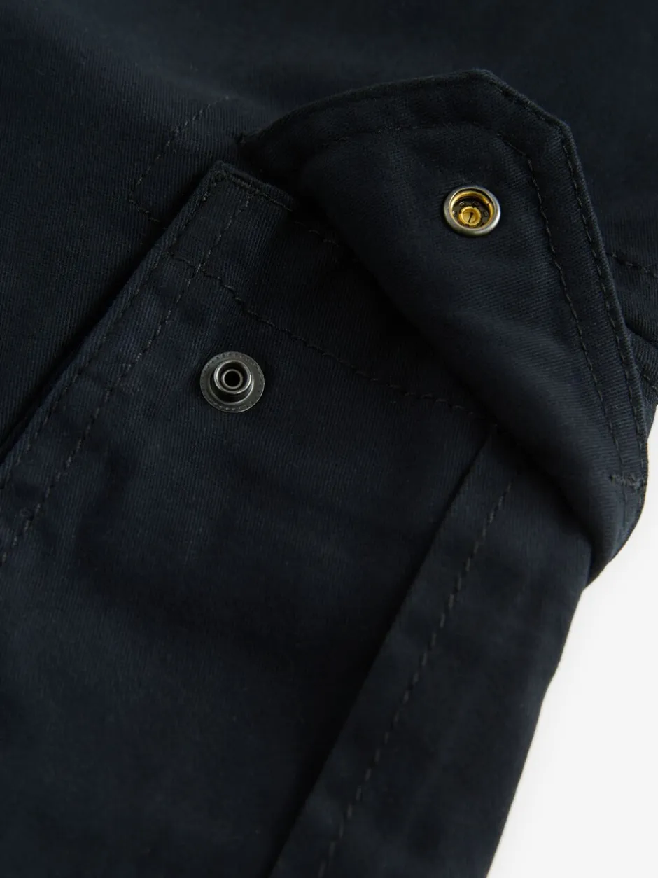 Broeken En Chino's|Next - Relaxed fit - Katoenen cargostretchbroek Zwart