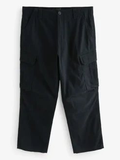Broeken En Chino's|Next - Relaxed fit - Katoenen cargostretchbroek Zwart