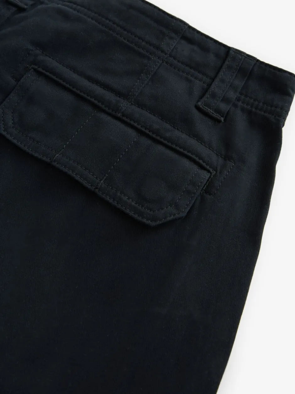 Broeken En Chino's|Next - Relaxed fit - Katoenen cargostretchbroek Zwart