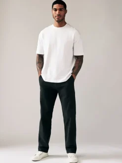 Broeken En Chino's*Next Zwart - Relaxed fit - Stretchy chino