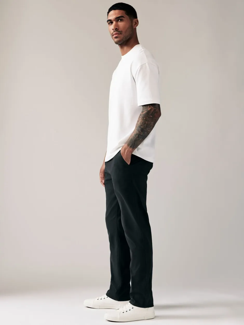 Broeken En Chino's*Next Zwart - Relaxed fit - Stretchy chino