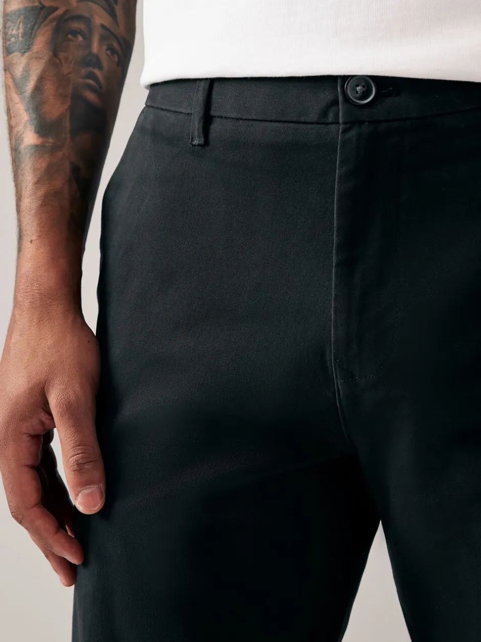 Broeken En Chino's*Next Zwart - Relaxed fit - Stretchy chino