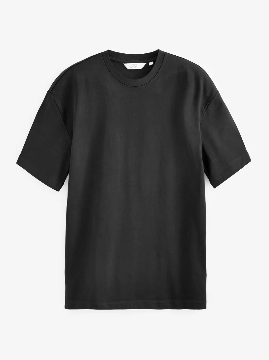 T-Shirts En Hemden|Next Zwart - Relaxed fit - Zwaar T-shirt