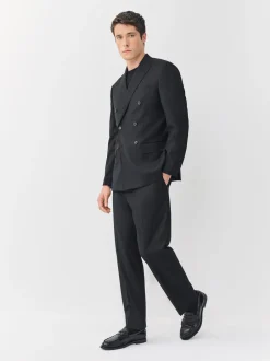 Smokings En Feestkleding|Blazers En Business-Jasjes|Next Zwart - Relaxed Fit Double breasted Pak Jack