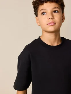 Shorts*Next - Relaxed Fit Heavyweight T-Shirt and Shorts Set (3-16yrs) Zwart