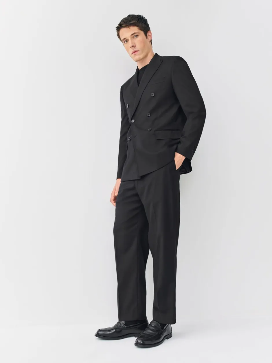 Smokings En Feestkleding|Next Zwart - Relaxed Fit Tuxedo Trousers
