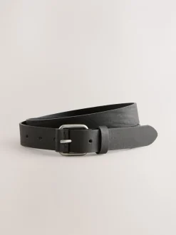 Riemen En Bretels*Next - Roller Tab Casual Leather Belt Zwart