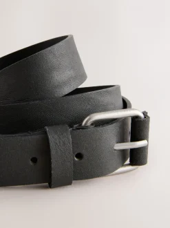 Riemen En Bretels*Next - Roller Tab Casual Leather Belt Zwart