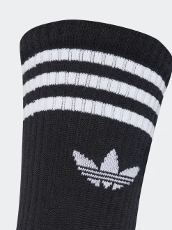 Sokken|Sokken|adidas originals Zwart - Ronde hals - 3-Strepen Crew Sokken 3 paar