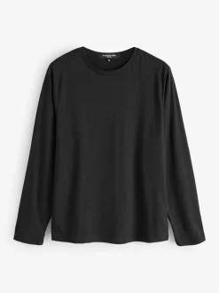 Pyjama's|Loungewear|Loungeable - Ronde hals - Jersey Microfleece Long Top And Check Trousers Pyjama Set Zwart