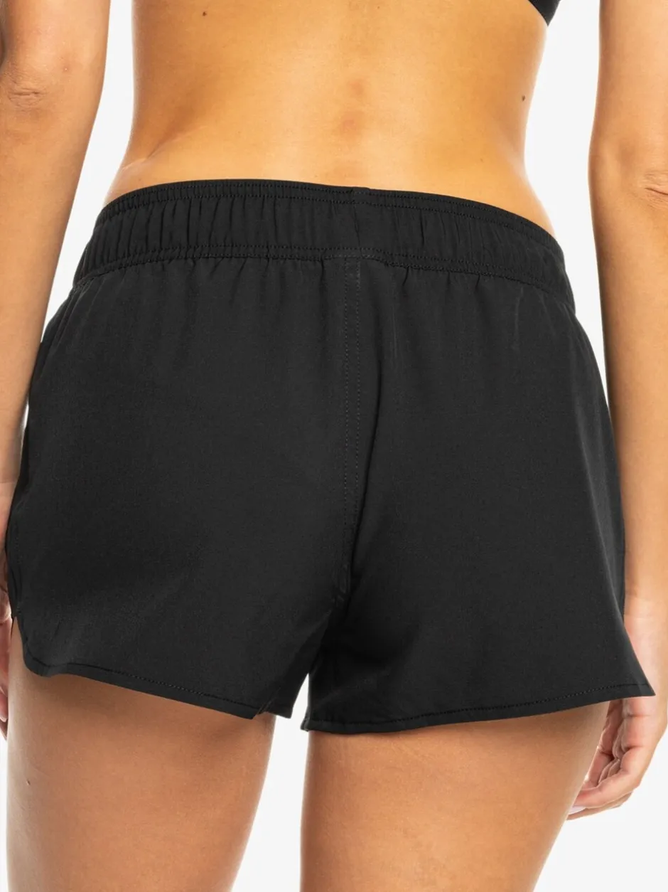 Shorts|Roxy - Wave boardshort met logo van 2 inch Zwart