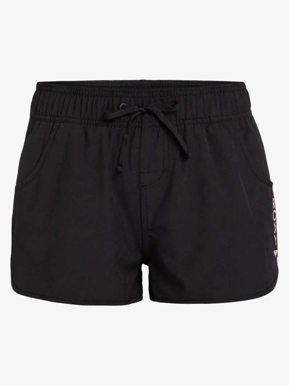 Shorts|Roxy - Wave boardshort met logo van 2 inch Zwart
