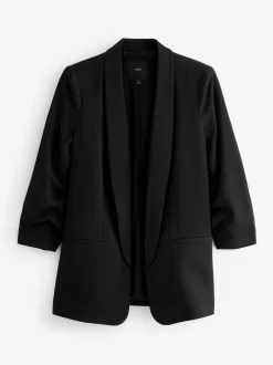 Kostuums En Werkkleding*Next Zwart - Ruimvallend blazer met gerimpelde mouwen