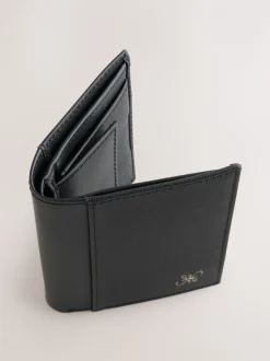 Portemonnees*Next Zwart - Saffiano Leather Swirly N Bifold Wallet