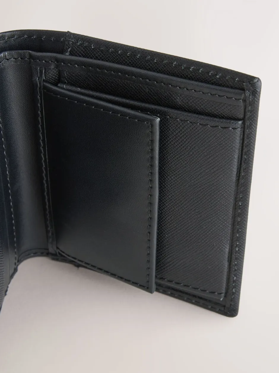 Portemonnees*Next Zwart - Saffiano Leather Swirly N Bifold Wallet