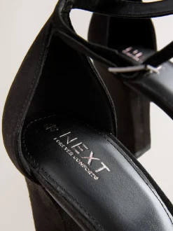 Ruimvallend En Extraruimvallend|Schoenen Met Hakken*Next Zwart - Sandalen met blokhak