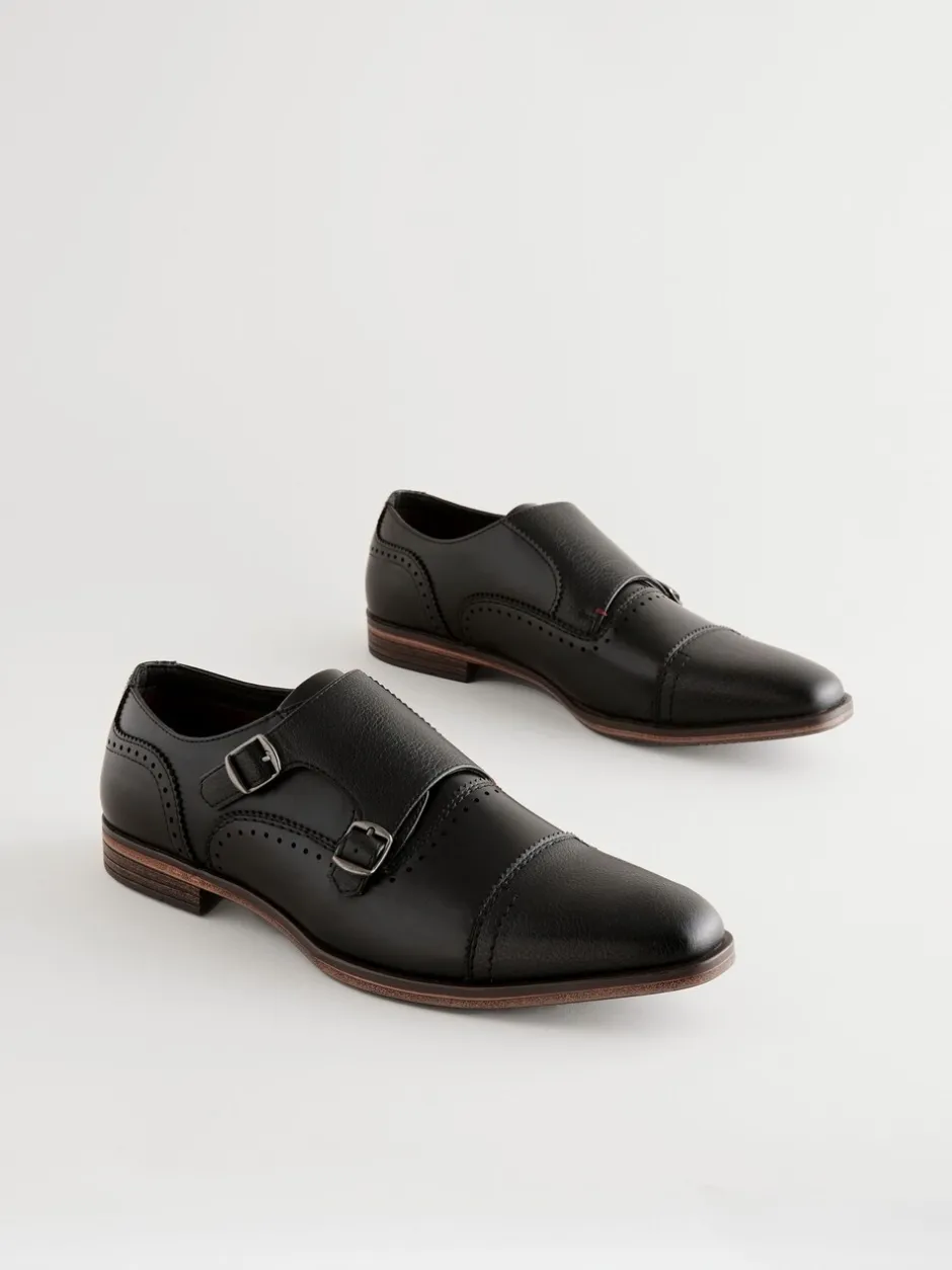 Schoenen*Next Zwart - Schoenen met neusstuk en dubbel monkbandje