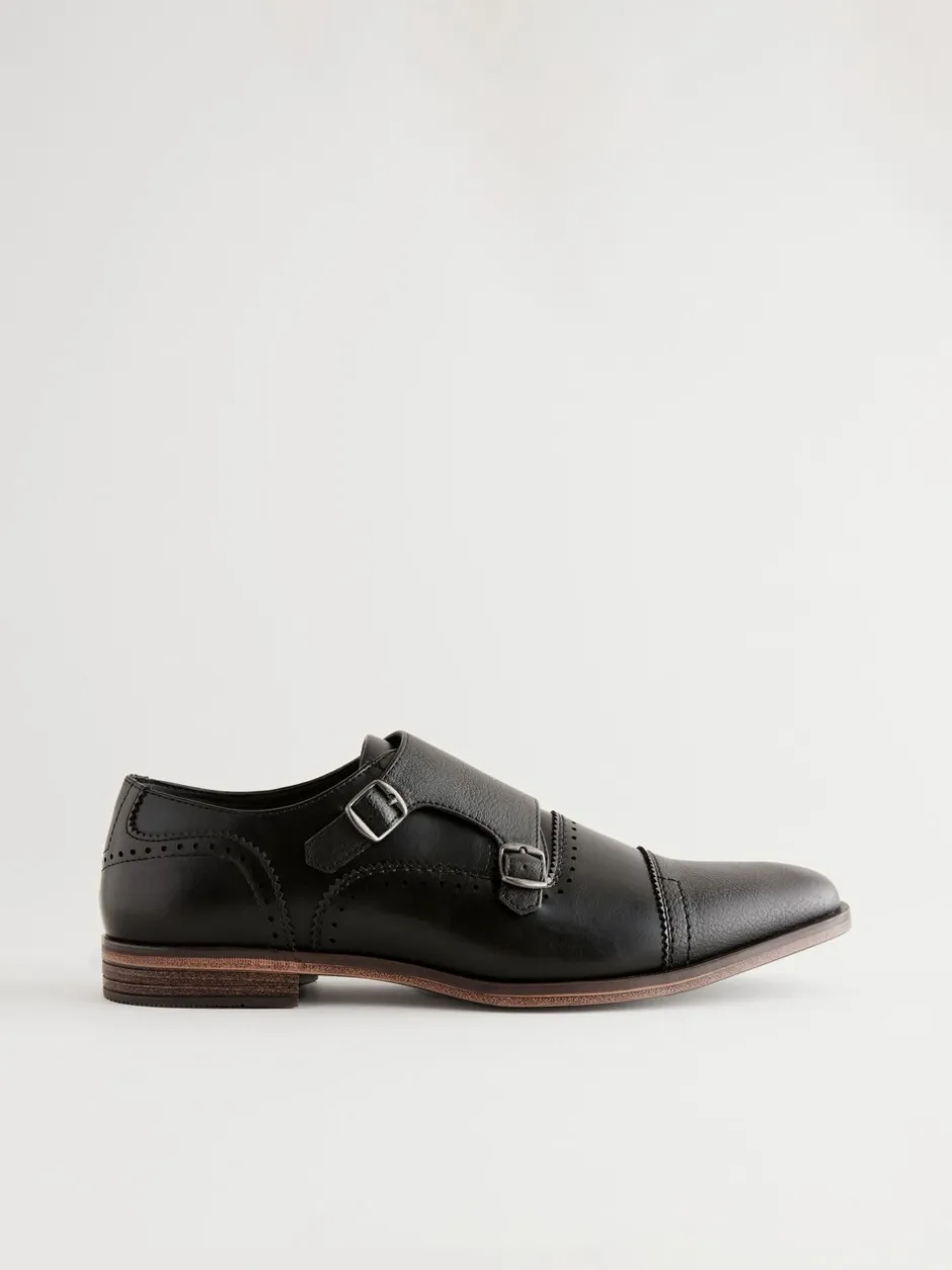 Schoenen*Next Zwart - Schoenen met neusstuk en dubbel monkbandje