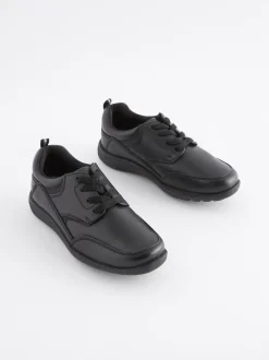 Schoolkleding*Next Zwart - School - Leren veterschoenen