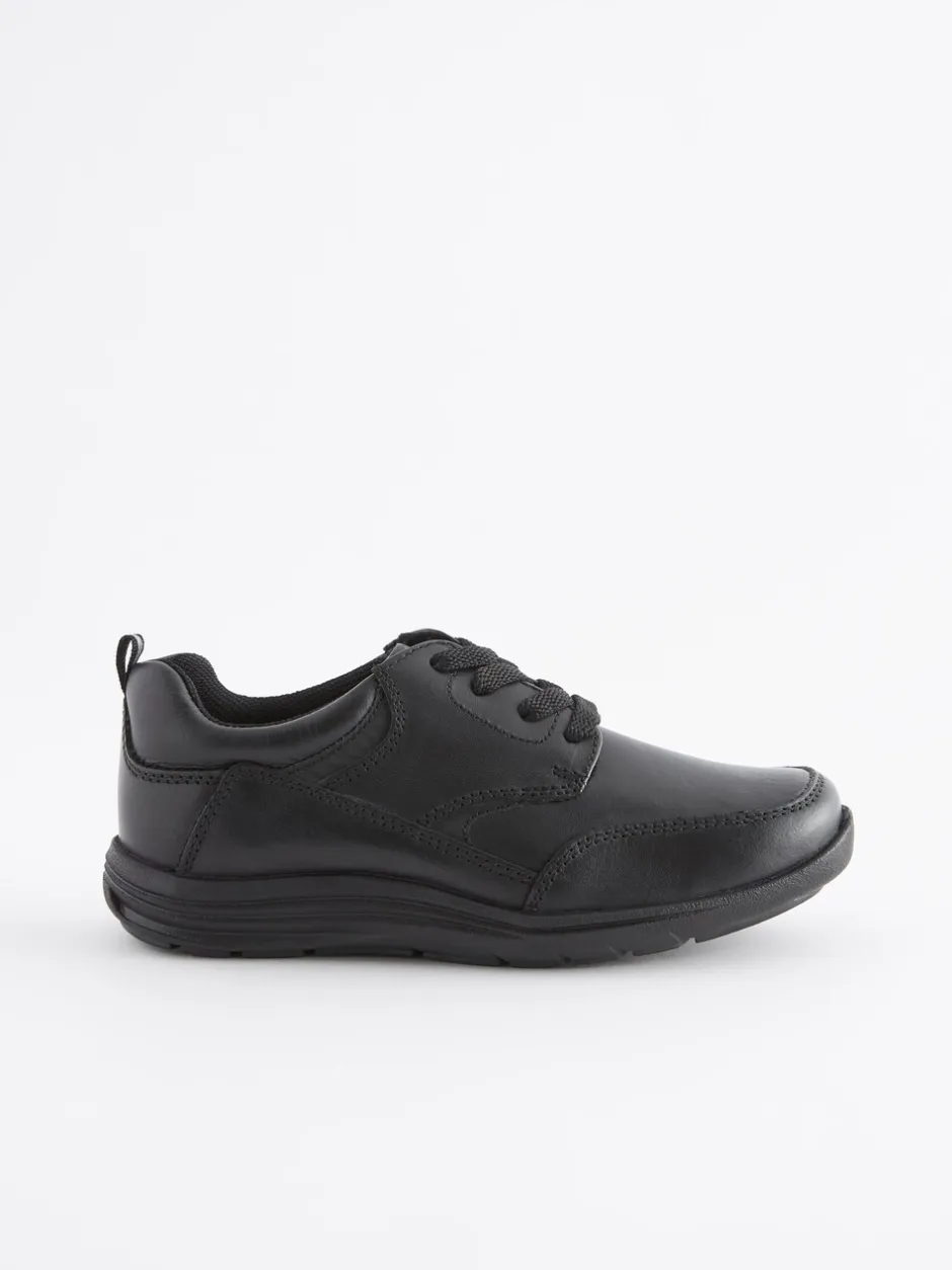 Schoolkleding*Next Zwart - School - Leren veterschoenen