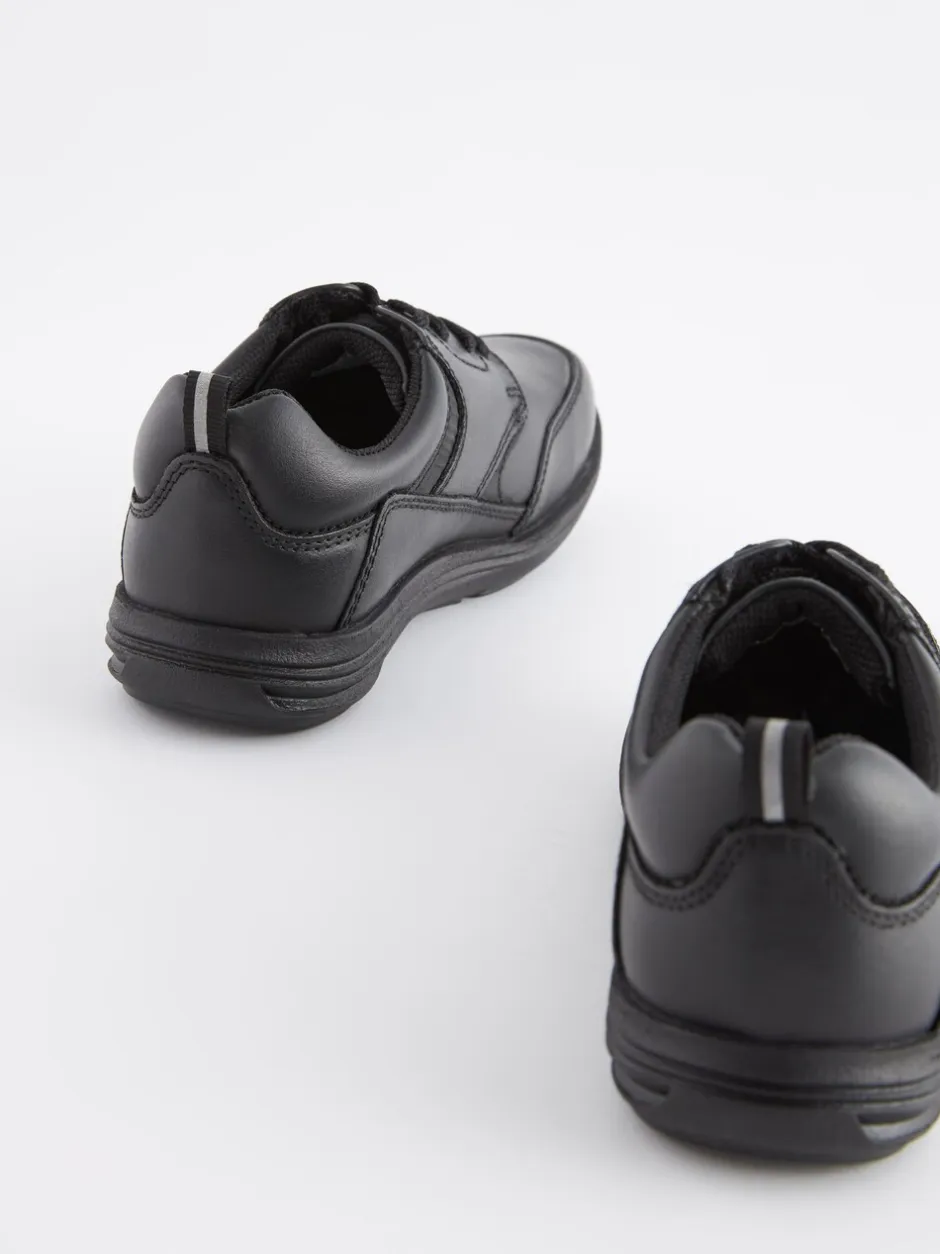 Schoolkleding*Next Zwart - School - Leren veterschoenen