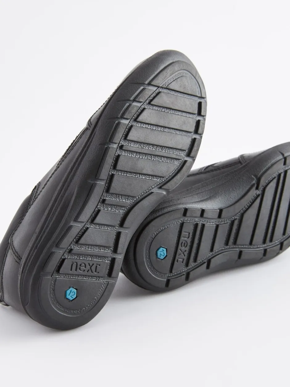 Schoolkleding*Next Zwart - School - Leren veterschoenen