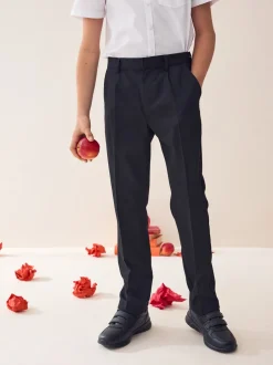 Schoolkleding|Broeken En Chino's|Next - Schoolbroek met geplooide voorkant (3-17 jr) Zwart