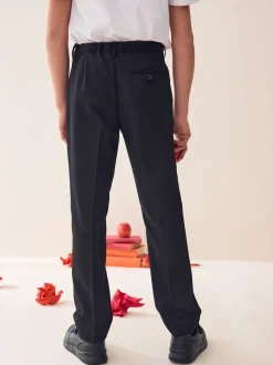 Schoolkleding|Broeken En Chino's|Next - Schoolbroek met geplooide voorkant (3-17 jr) Zwart