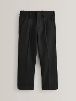 Schoolkleding|Broeken En Chino's|Next - Schoolbroek met geplooide voorkant (3-17 jr) Zwart
