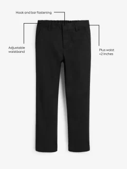 Schoolkleding|Broeken En Chino's|Next - Schoolbroek met rechte pijpen (3-17jaar) Zwart