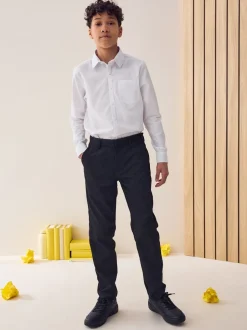 Schoolkleding|Broeken En Chino's|Next - Schoolbroek met rechte pijpen (3-17jaar) Zwart