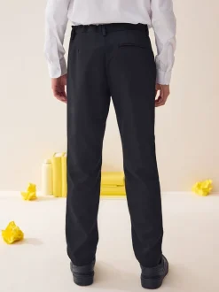 Schoolkleding|Broeken En Chino's|Next - Schoolbroek met rechte pijpen (3-17jaar) Zwart