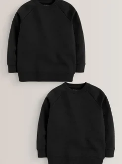 Schoolkleding*Next - Schoolsweater met ronde hals (3-16jr) Zwart