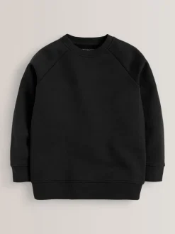 Schoolkleding*Next - Schoolsweater met ronde hals (3-16jr) Zwart