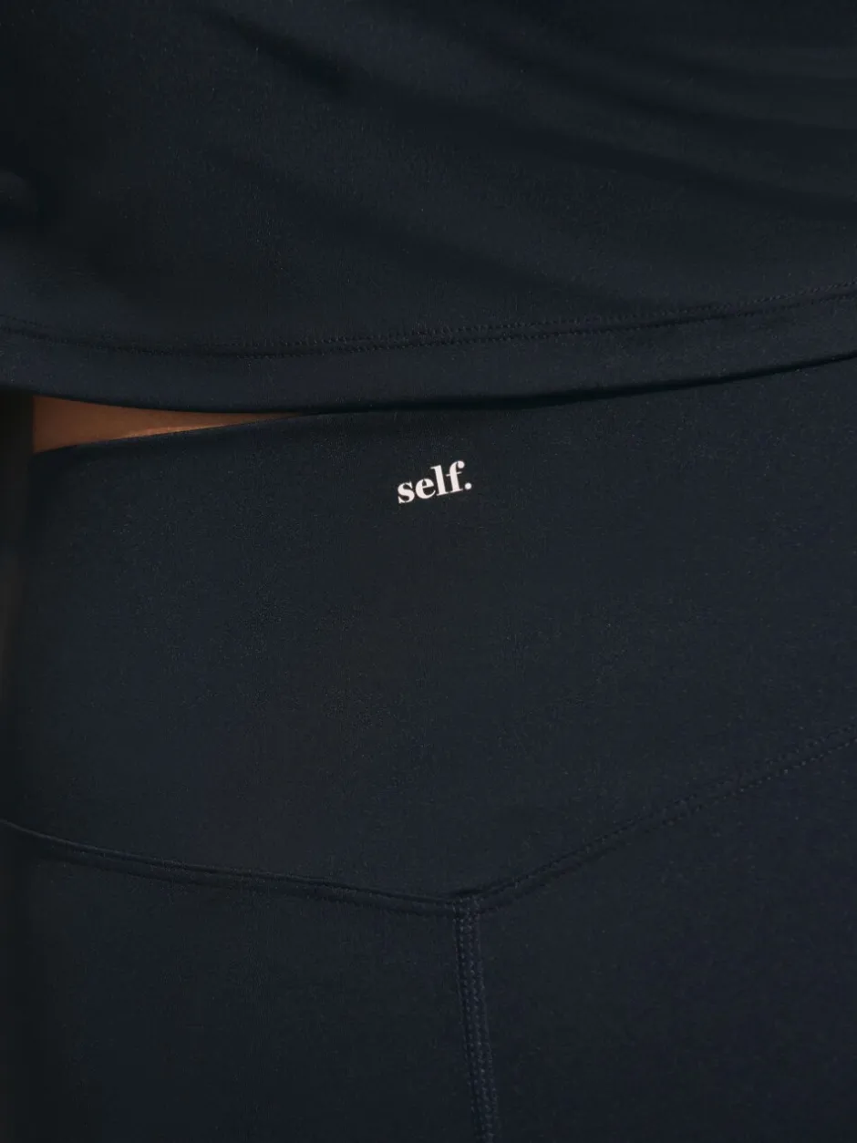 Loungewear|Leggings En Joggingbroeken*self. Zwart - Legging met hoge taille