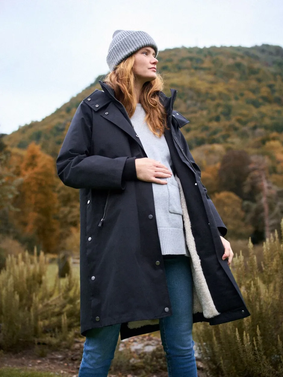 Jassen En Jacks|Moederschap*Seraphine - 3 in 1 Zwangerschaps- en draagparka met Borgvoering Zwart
