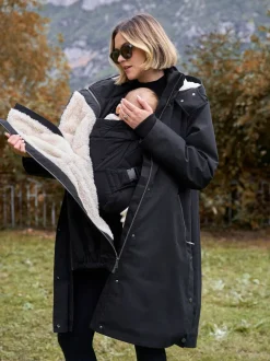 Jassen En Jacks|Moederschap*Seraphine - 3 in 1 Zwangerschaps- en draagparka met Borgvoering Zwart
