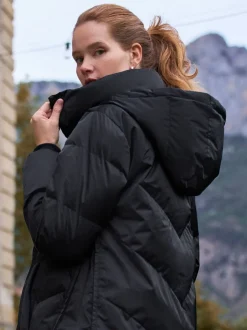 Jassen En Jacks|Moederschap*Seraphine - Lange 3-In-1 Zwangerschaps- en Draagjas Puffa Coat Zwart