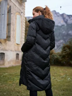 Jassen En Jacks|Moederschap*Seraphine - Lange 3-In-1 Zwangerschaps- en Draagjas Puffa Coat Zwart