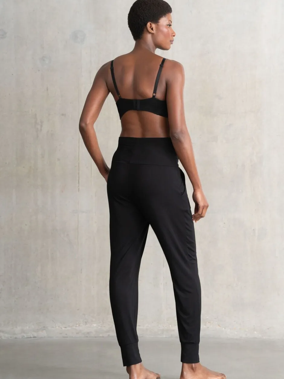Pyjama's|Loungewear*Seraphine - Maternity & Nursing Loungewear Pyjamas 2 Piece Set Zwart