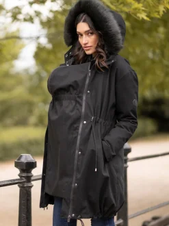 Jassen En Jacks|Moederschap*Seraphine - Premium Sub-Zero donsgevulde 3-in-1 zwangerschaps- en draagparka Zwart