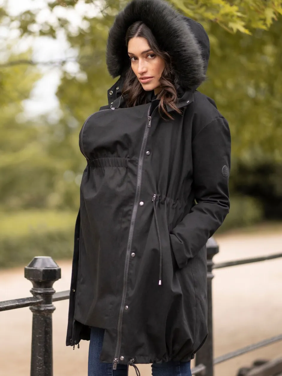 Jassen En Jacks|Moederschap*Seraphine - Premium Sub-Zero donsgevulde 3-in-1 zwangerschaps- en draagparka Zwart