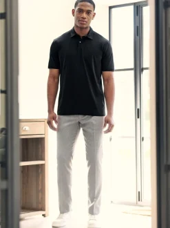 Poloshirts|Next Zwart - Set van 3 jersey poloshirts met korte mouwen