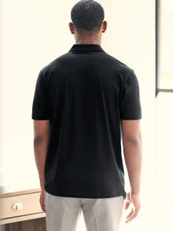 Poloshirts|Next Zwart - Set van 3 jersey poloshirts met korte mouwen