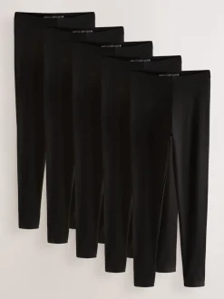 Leggings En Joggingbroeken|Next Zwart - Set van 5 lange leggings
